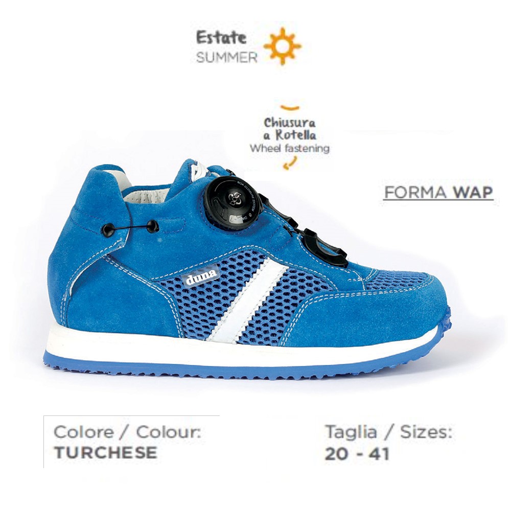 Scarpa ortopedica Duna OrthoTics OS03TRAVEL Turchese Media Sandalo ortopedico Duna Top JS10710 Azzurro Media Reha