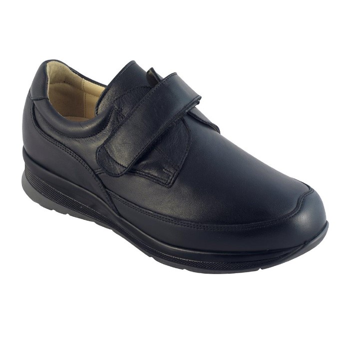 Scarpa uomo elasticizzata velcro Biomec 1 Ecosanit nero - Media Reha