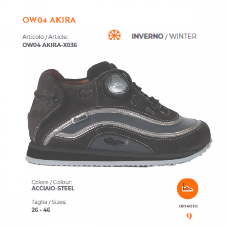 scarpa ortopedica boa os 0w04 akira acciaio