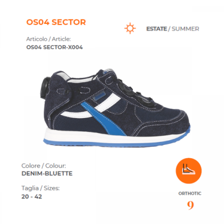 scarpa ortopedica sector bluette duna