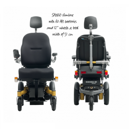 Carrozzina Elettrica Sango Slimline Bodytech ibrida a 6 ruote - immagine 3